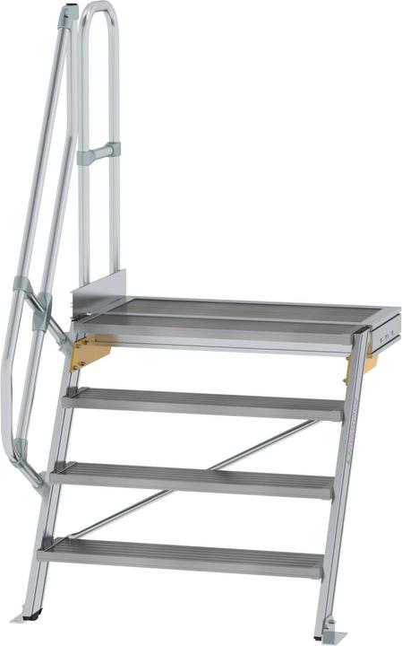 Actual product image Munk Stairs with platform 60 step width 1000 mm 4 steps aluminium ribbed (Scaffolding, 0.11 cm)