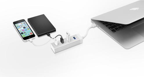 Actual product image Macally U3HUBA (USB-A, 4 ports)