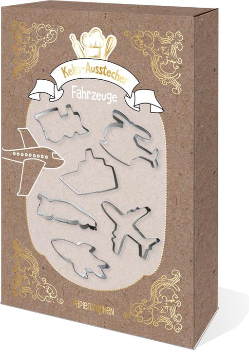 Actual product image Papierdrachen 6 Keks-Ausstecher Fahrzeuge