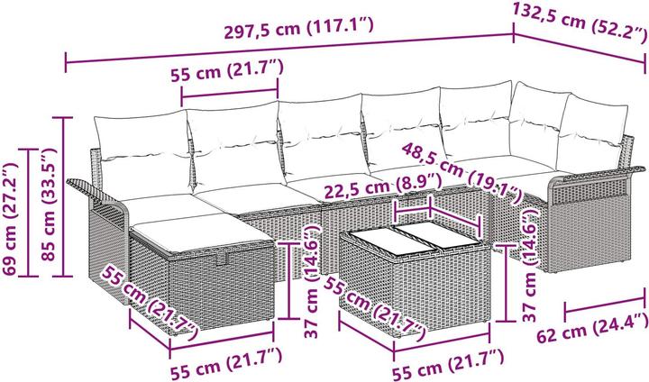Produktbild vidaXL Gartensofa-set
