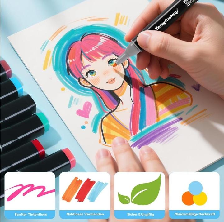 Produktbild Tongfu Shop TwinMarker Filzstifte 100x (100x)