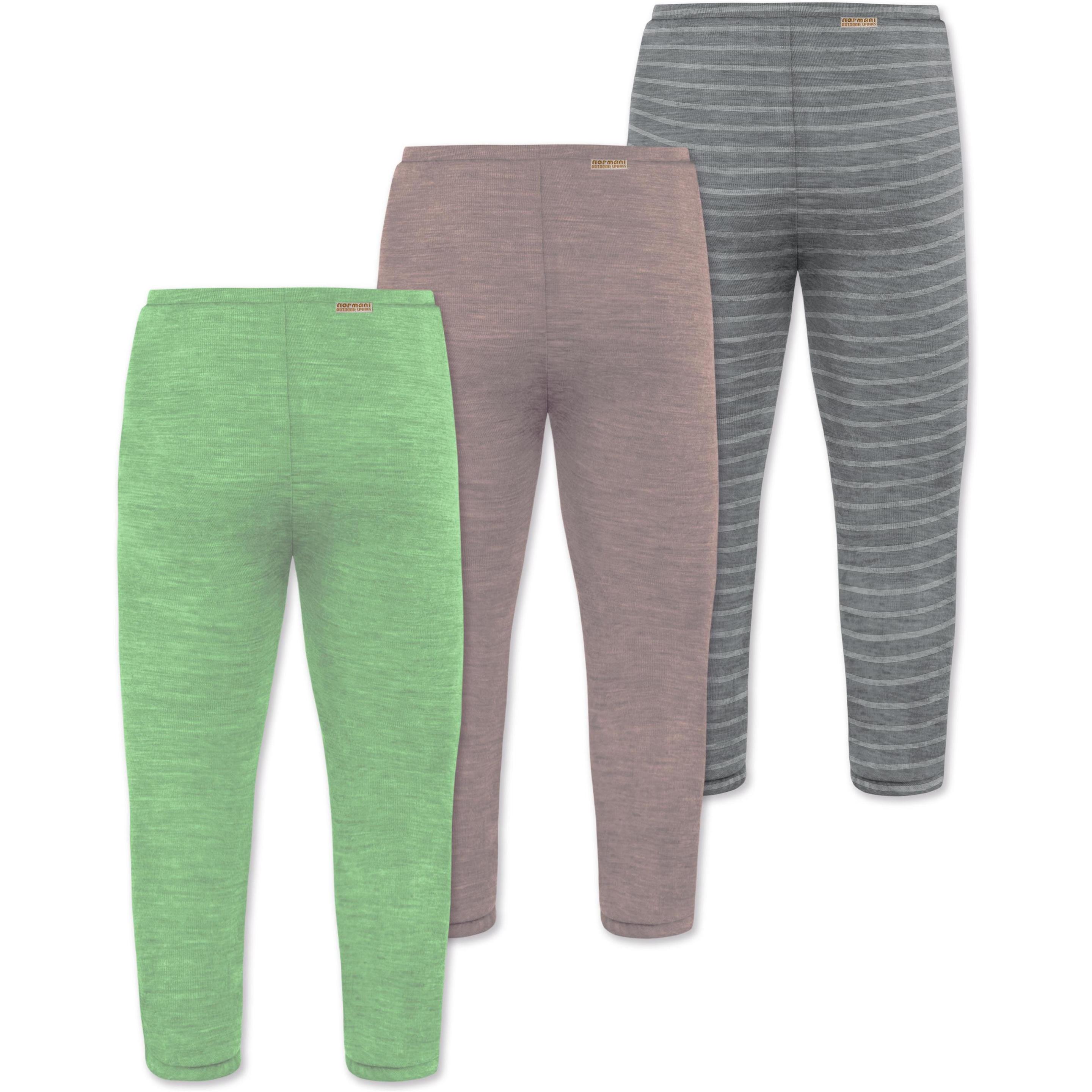 Thumbnail - Normani, Herren, Funktionsunterhose, 3er Pack Baby Merino Unterhose mit Füssen - 9543 (80), Grau, 80