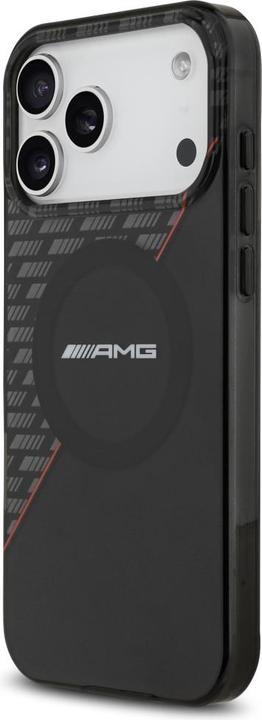 Actual product image Mercedes Case AMG Double Layer Transparent Rhombs MagSafe for iPhone 17 Pro Max black-red (Apple iPhone 17 Pro Max)