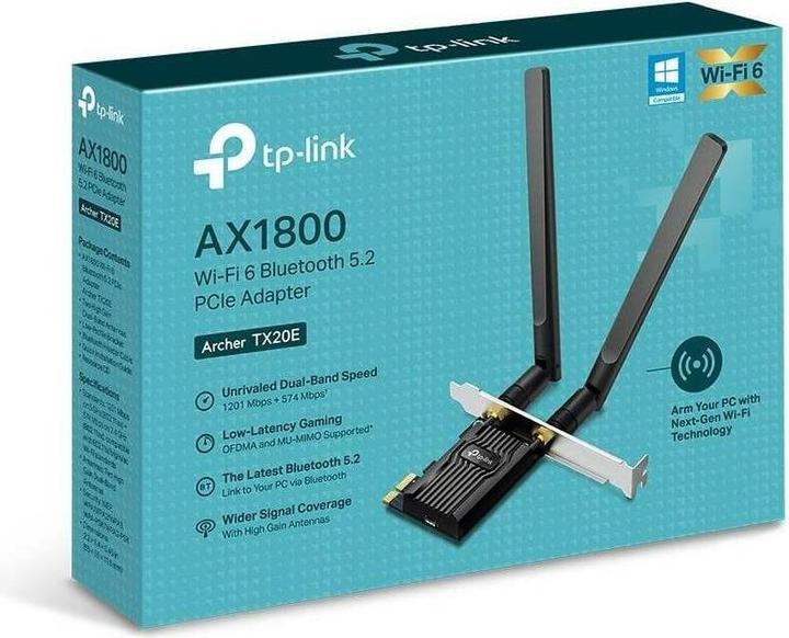 Actual product image TP-Link Archer TX20E Wi-Fi 6 PCIe adapter AX1800 Bluetooth 5.2 (Mini PCI Express)
