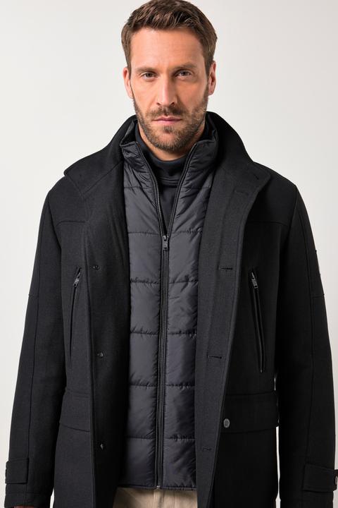 Image du produit JP1880 Veste en laine# mélangée déperlante avec empiècement à chevrons et col montant (3XL)