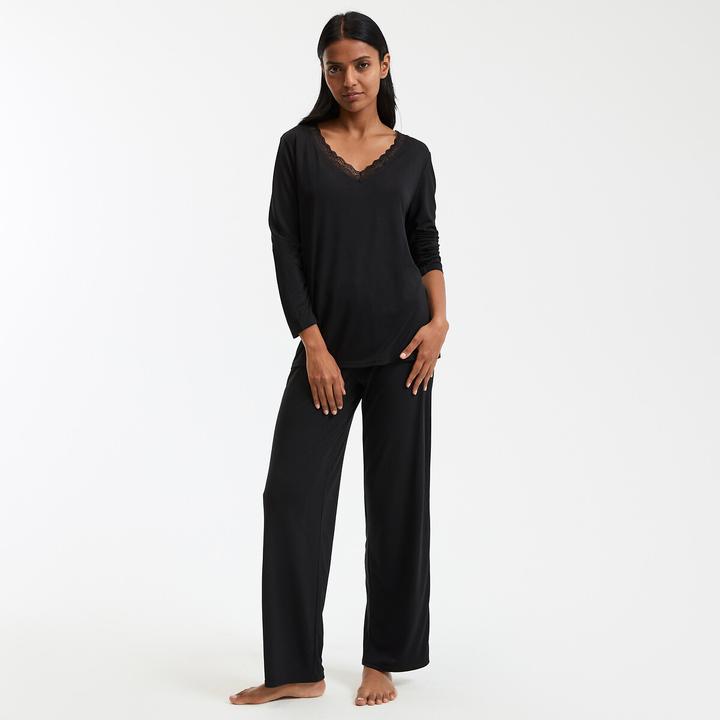 Produktbild Anne Weyburn Pyjama mit langen Ärmeln aus Viskose-Jersey (XXL)