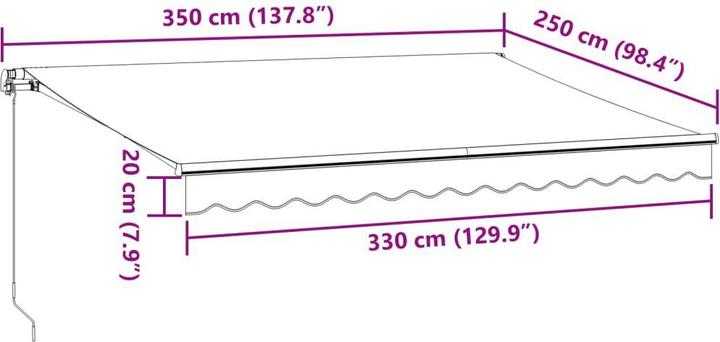 Produktbild vidaXL Einziehbare Markise (2.50 m)
