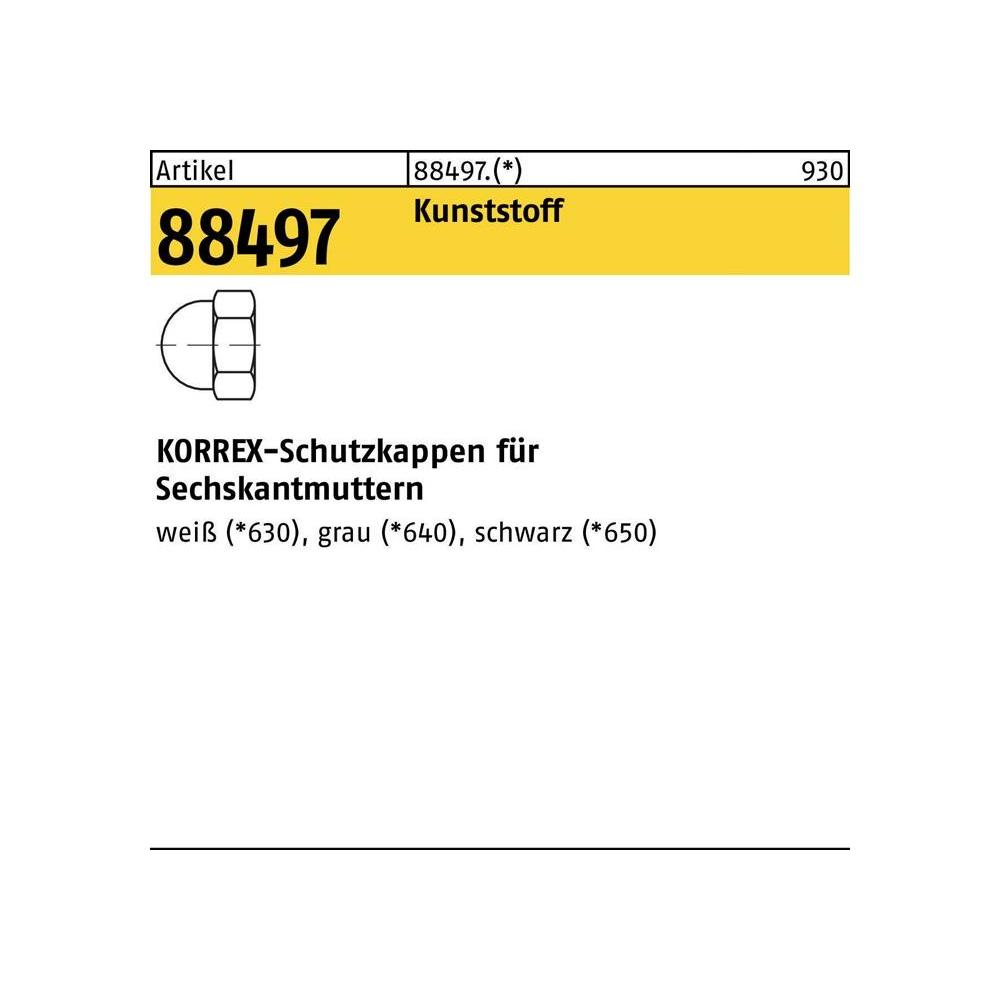 Dubo, Dadi + Rondelle, Cappuccio di protezione R 88497 per dadi esagonali (M5)