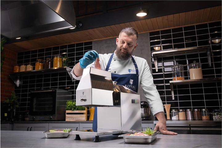 Produktbild Royal Catering Elektrischer Fleischklopfer Gastro Profi Fleischmürber 350 W 75 U/min Edelstahl