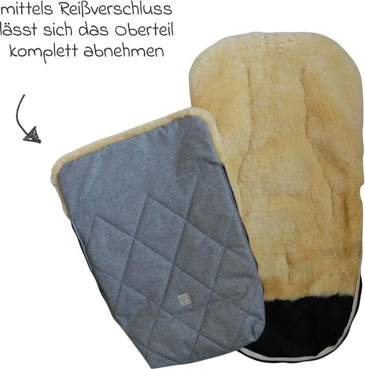 Actual product image Kaiser Baby Kaiser Lammfell Fusssack Coosy, light grey melange