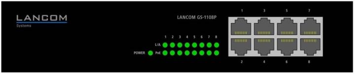 Immagine prodotto Lancom Systems GS-1108P Switch Gigabit Ethernet non gestito a 8 porte (8 porte)