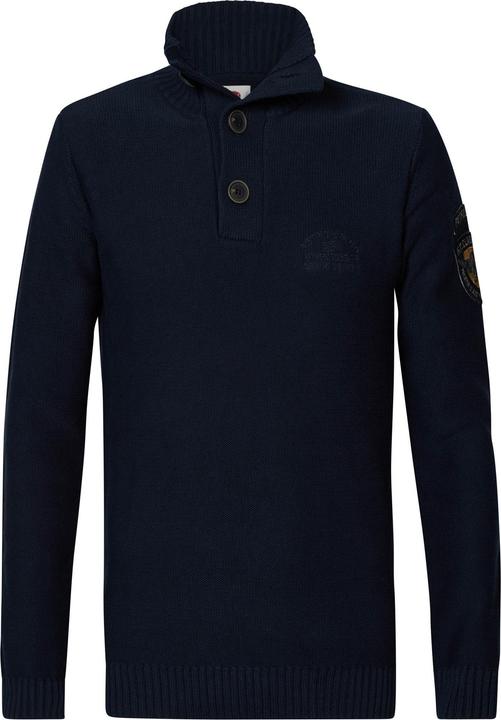 Produktbild Petrol Industries Pullover Troyerpullover mit Knöpfen am Kragen aus reiner Baumwolle (S)