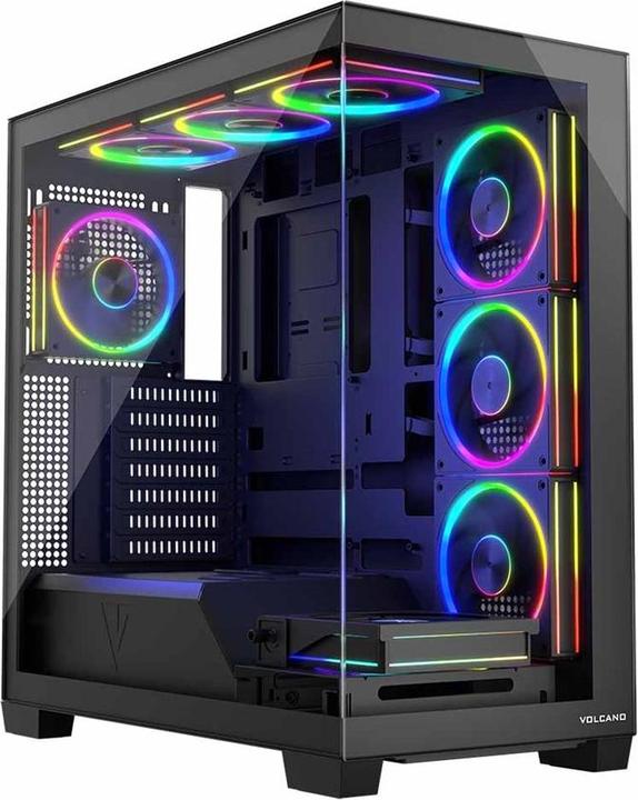 Actual product image Modecom Computergehäuse VOLCANO STELLAR ARGB MIDI 8F (Mini-ITX, mATX, ATX)