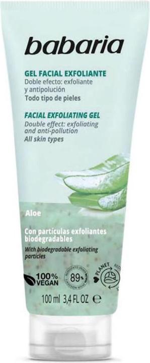 Immagine prodotto Babaria Aloe Vera Gel Esfoliante Viso - Gel esfoliante per tutti i tipi di pelle - 100ml (100 ml)