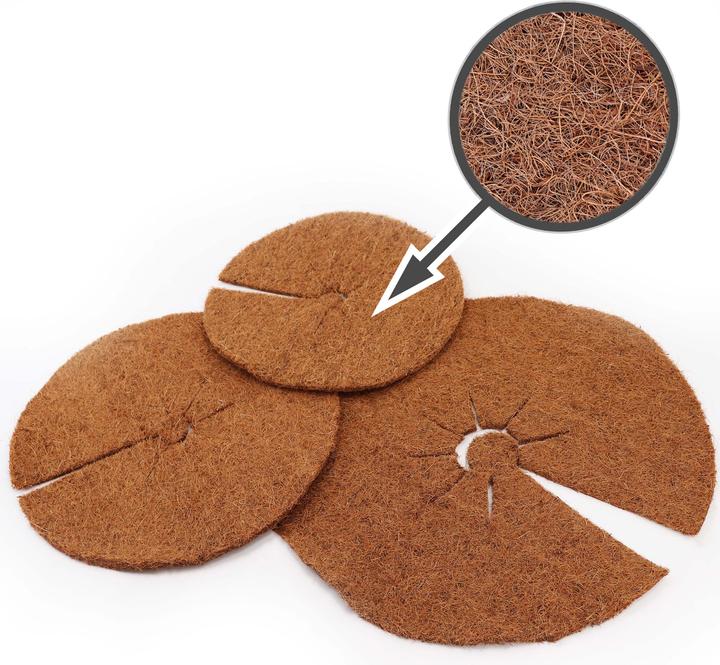 Actual product image Aquagart 1 Kokos Mulchscheibe 60cm Kokofasermatte Kokosfaser Pflanzenschutzmatte Kokos
