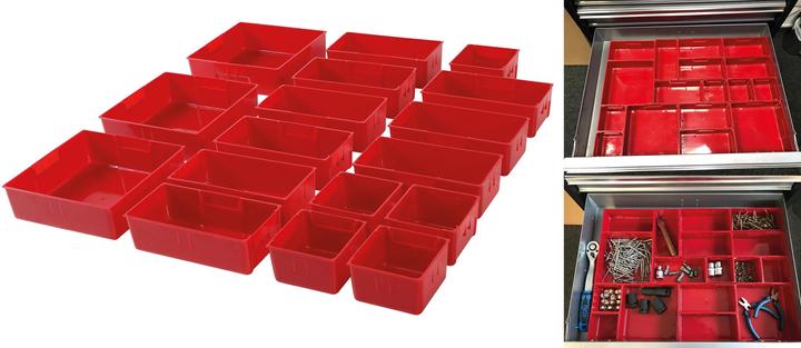 Actual product image BGS Plastic Strorage Trays for Workshop Trolley 17 pcs.