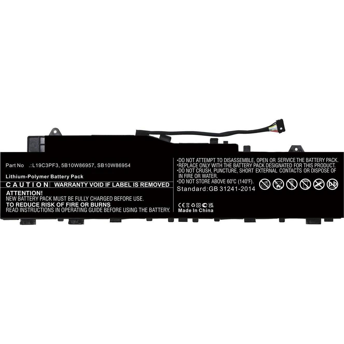 CoreParts Laptop Battery for Lenovo, Notebook Akku, Schwarz