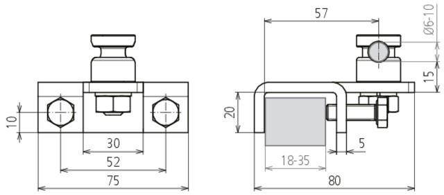 Actual product image Dehn Connection terminal