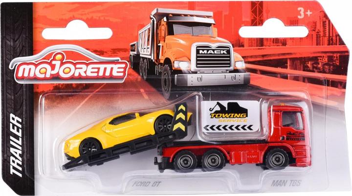 Actual product image Majorette MAN TGS Tow Truck w. Ford GT yellow