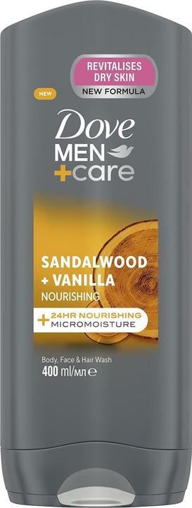 Dove Men + Care Shower Gel Sandalwood & Vanilla - Refreshing Body Wash For Men (400 ml)