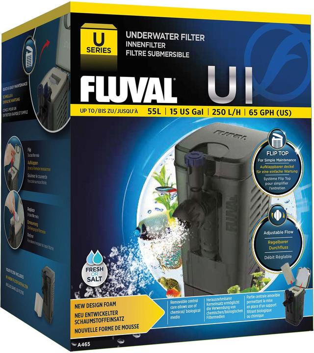 Immagine prodotto Fluval U1 (55 l, Filtri interni, Acqua dolce, Acqua salata)