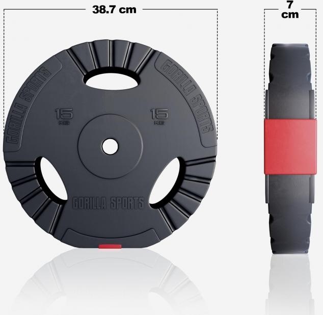 Actual product image Gorilla Sports Weight plates (2 x 15 kg)