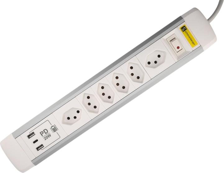 Actual product image Schönenberger Steckdosenleiste (6x, Type 13, 2 m)
