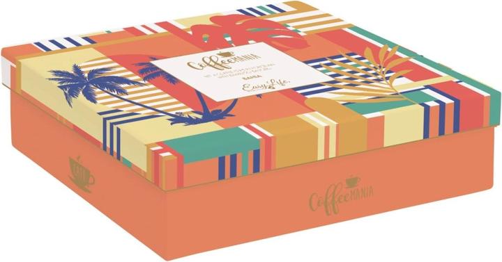 Produktbild Easy Life Kaffeebecher m. Bambus Untert. Coffee Mania 4er Set (110 ml, 4 x)