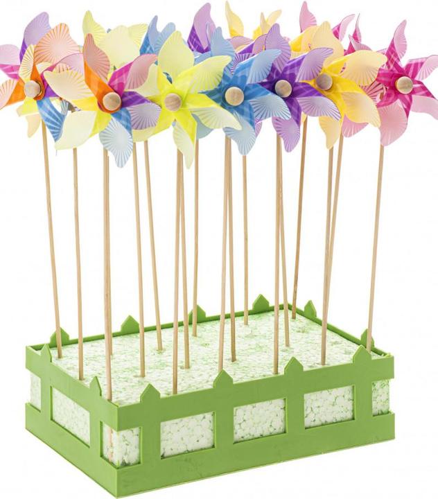 Glorex Moulin à vent 9x28cm coloré assorti