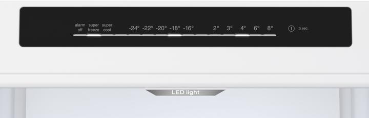 Actual product image Bosch Hausgeräte Series 4, Freestanding fridge-freezer combination with freezer section below, 203 x 60 cm (363 l)
