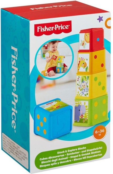 Image du produit Fisher-Price Cubes Découvertes - Jouet d'éveil - 6 mois et +