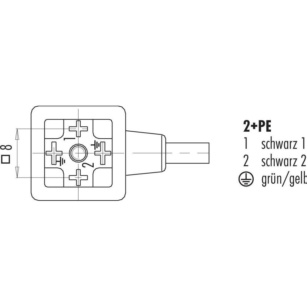 Thumbnail - Schubiger Magnetventilsteckose C beschaltet LED Schwarz 34 5737 500 520 Binder Inhalt: 1, Elektronikkabel + Stecker, Sch...