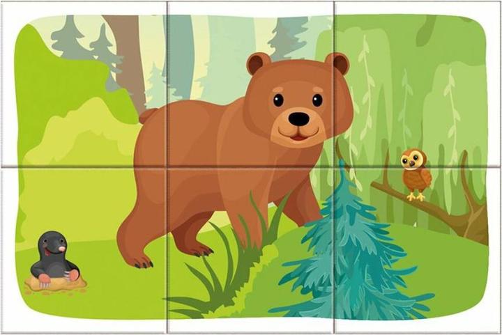 Actual product image Dino Forest animals picture cube, 6 cubes (6 pieces)