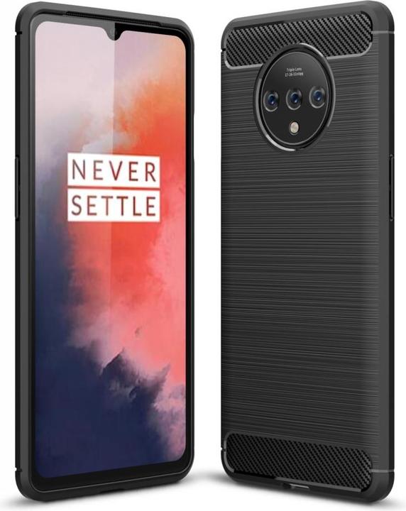 Actual product image Screenguard OnePlus 7T Cover Carbon Brushed Soft TPU (OnePlus 7T)