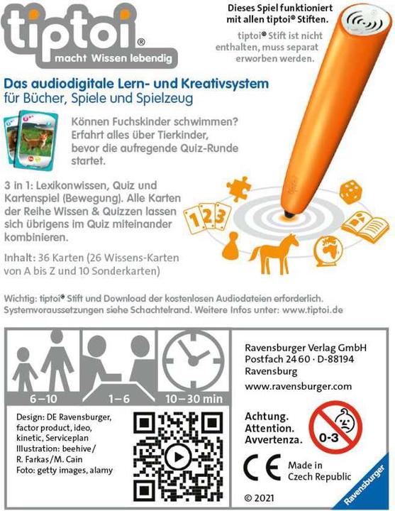 Produktbild tiptoi Süsse Tierkinder (Deutsch, 6 - 10 Jahre)