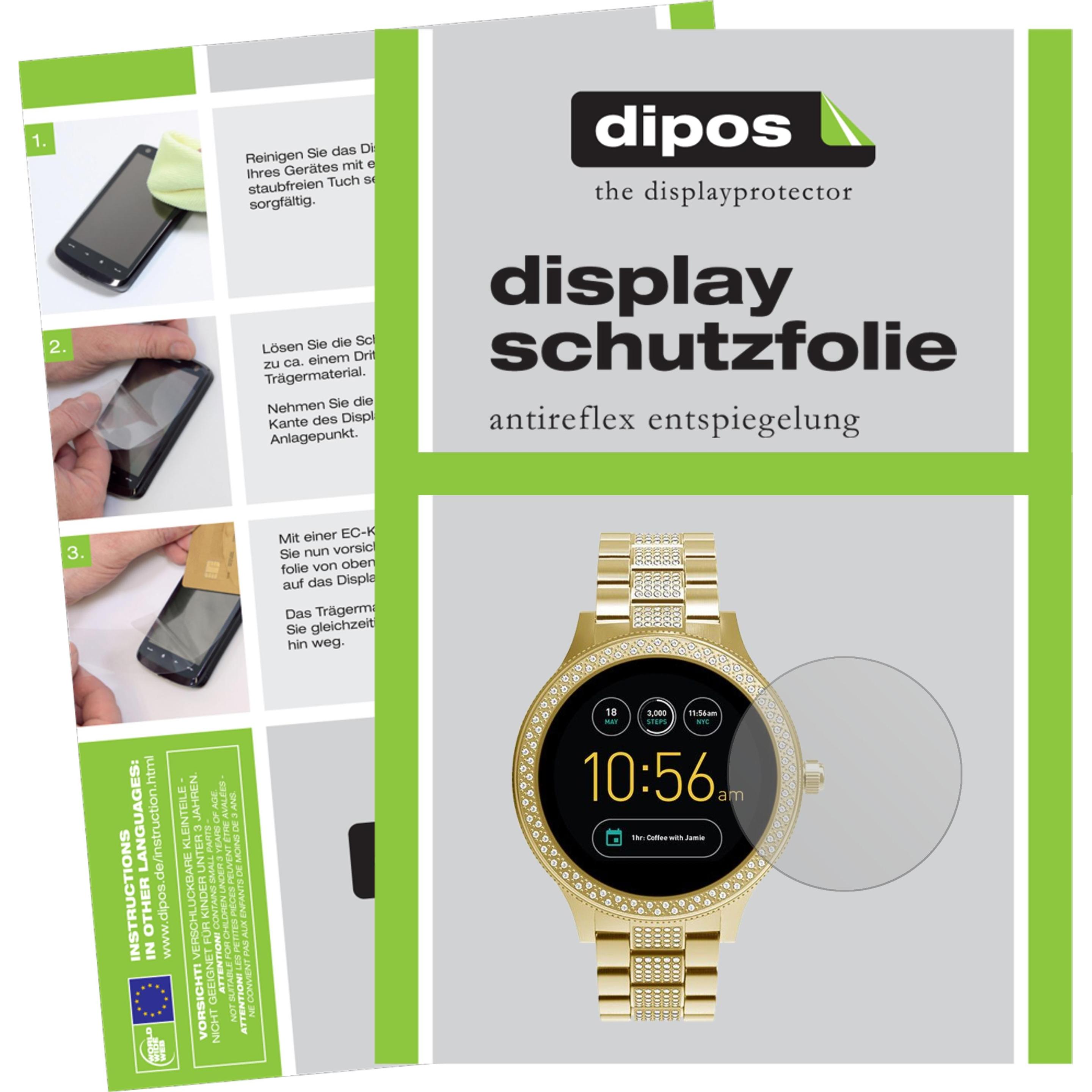 Dipos Displayschutzfolie Antireflex, Smartwatch Schutzfolie, Transparent