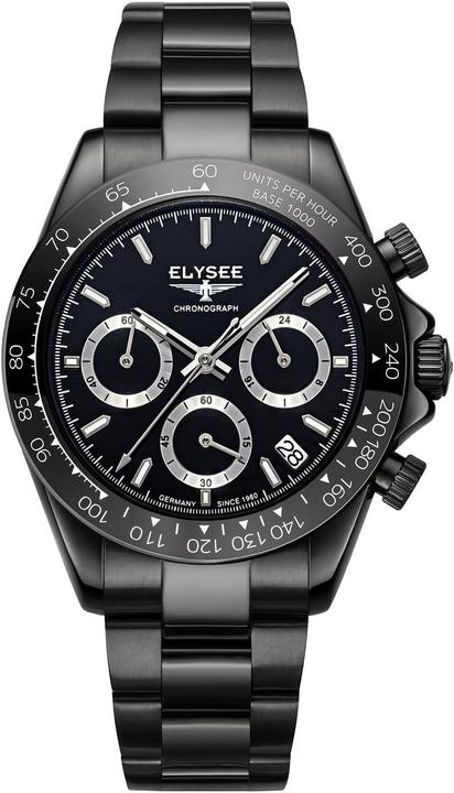 Elysee Sport Chronograph Water Resistant Date Display Timepiece (Chronograph, Sports watch)