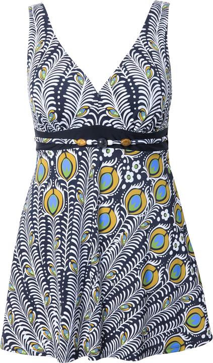 Produktbild Ulla Popken Badekleid, Pfau, Softcups, Powermesh-Futter, recycelt (44)