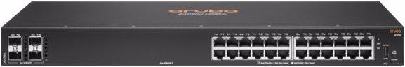 Image du produit HPE Commutateur E Aruba 6100 4 ports SFP+, 1 port console USB Type C, 1 port hôte USB Type A, couche 2 (28 Ports)
