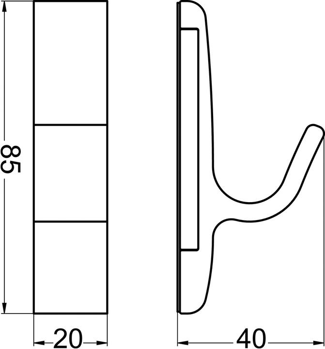 Actual product image Hermeta Magnetic hook