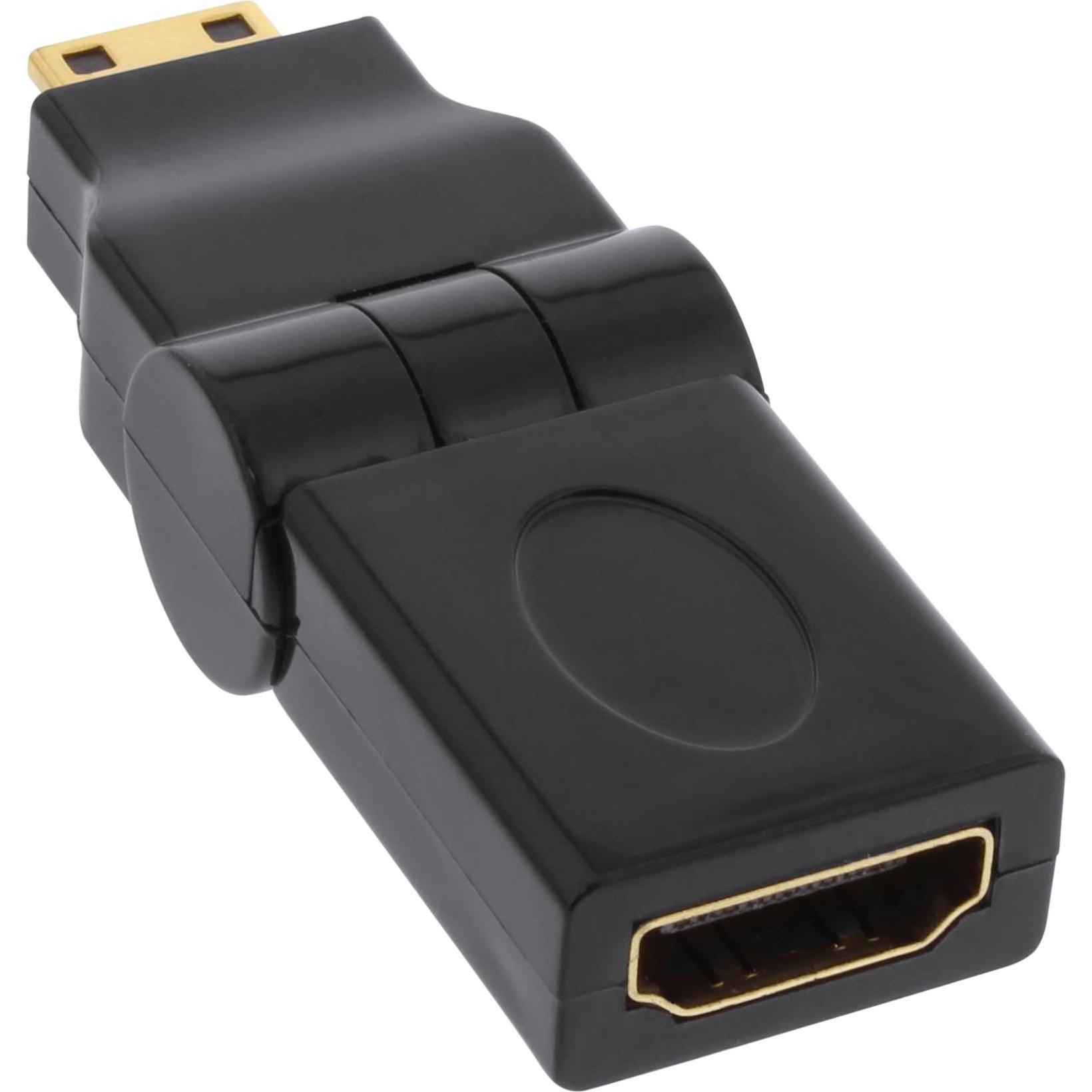 InLine HDMI Adapter (Mini HDMI), Data + Video Adapter, Schwarz