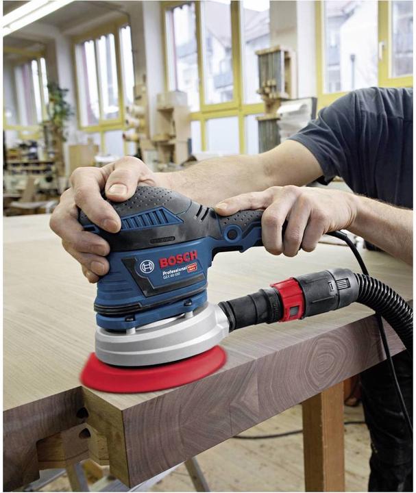 Produktbild Bosch Professional Exzenterschleifer GEX 40-150 mit 1 x Mehrlochschleifblatt C470 (Exzenterschleifer, 400 W)