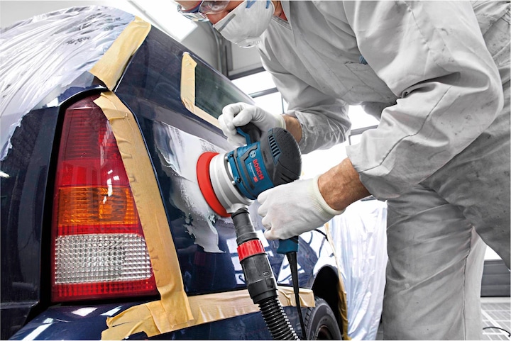 Produktbild Bosch Professional Exzenterschleifer GEX 40-150 mit 1 x Mehrlochschleifblatt C470 (Exzenterschleifer, 400 W)