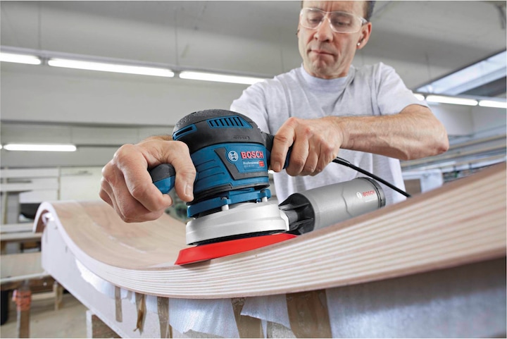 Produktbild Bosch Professional Exzenterschleifer GEX 40-150 mit 1 x Mehrlochschleifblatt C470 (Exzenterschleifer, 400 W)