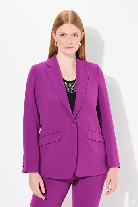 Produktbild Ulla Popken Blazer, Acetat, Reverskragen, Knopfverschluss (52)