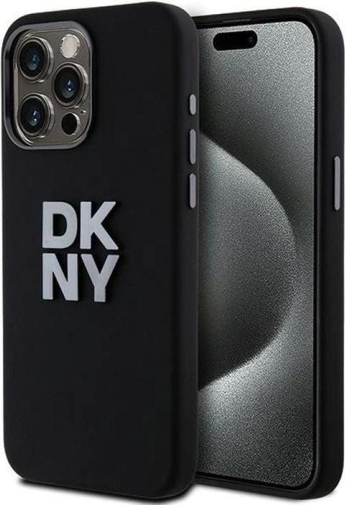 Produktbild DKNY DKHCP15LSMCBSK iPhone 15 Pro 6.1" czarny/black hardcase Liquid Silicone Metal Logo (Apple iPhone 15 Pro)