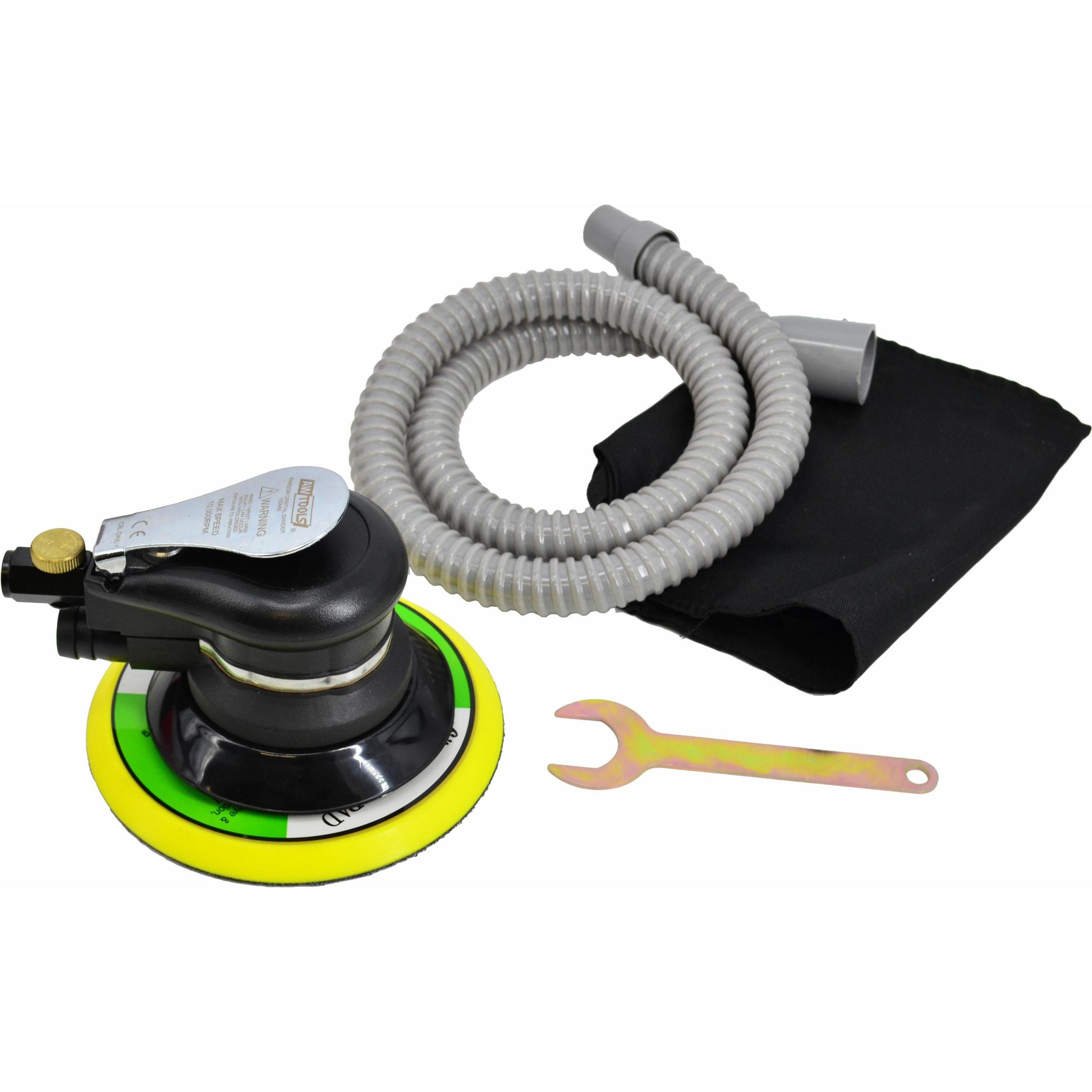 Awtools, Schleifmaschine + Poliermaschine, Szlifierka Mimośrodowa Pneumatyczna 150mm + Wąż