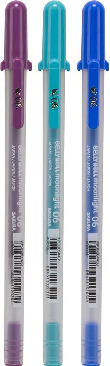 Produktbild Sakura Gel-Tintenroller Gelly Roll Moonlight 06 "Galaxy" (Ultramarin, Blaugrün, Burgunderrot, 3 x)