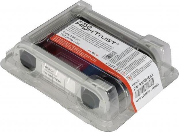 Actual product image Evolis color ribbon (13.80 cm, Black, Blue, Multicoloured, Violet, Yellow)