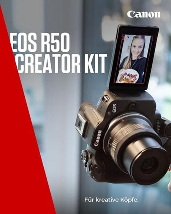 Immagine prodotto Canon EOS R50 Creator Kit (18 - 45 mm, 24.20 Mpx, APS-C / DX)